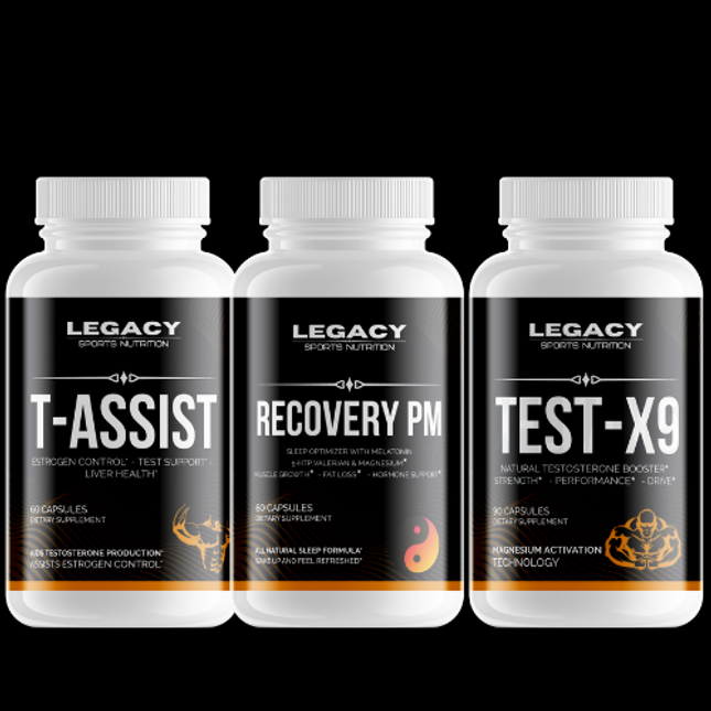 T-Assist, Recovery PM, and Test-X9 supplements
