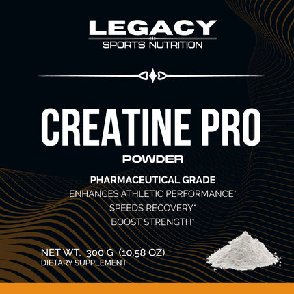 Creatine Pro - 5g of Pure Creatine Monohydrate for Muscle Building, Muscle Recovery - Unflavored (10.58oz / 60 Servings)