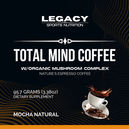 TotalMind Organic Mushroom Coffee - Espresso with Organic Mushroom Complex, Espresso and Himalayan Pink Salt