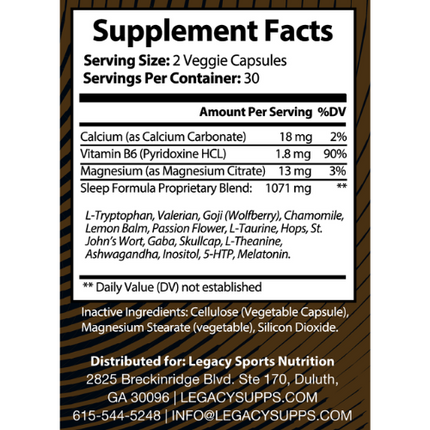 Nutrition facts for supplements